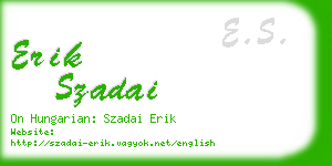 erik szadai business card